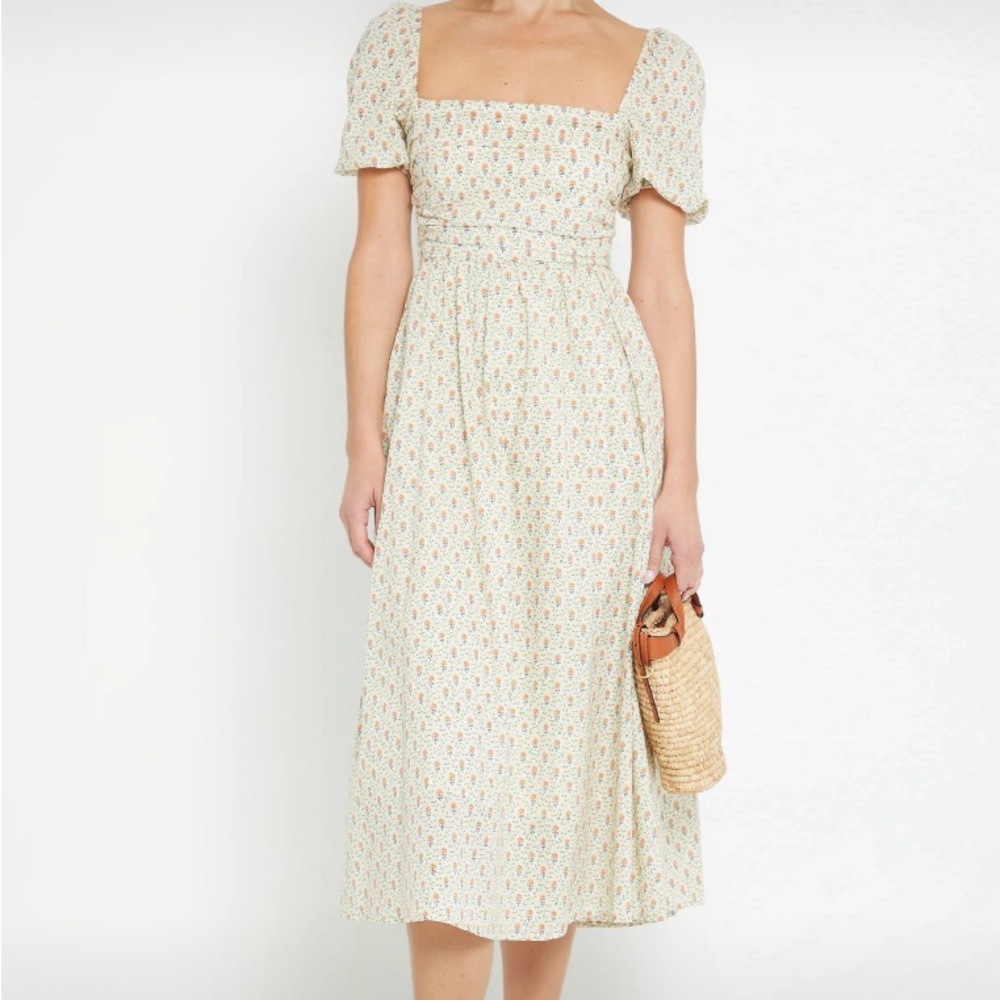 O.p.t yellow floral dress